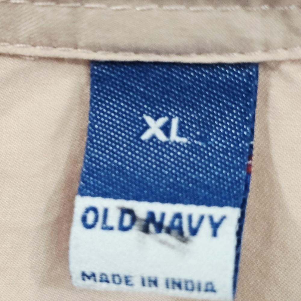 Old Navy Blush Pink Smocked Button-Down Shirt - Picture 6 of 7